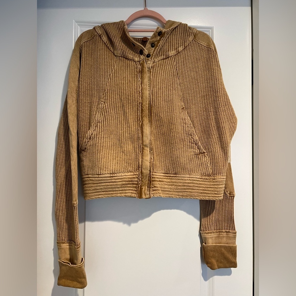 Free People One Mason Hoodie in Fawn Size S NWT - Picture 6 of 10